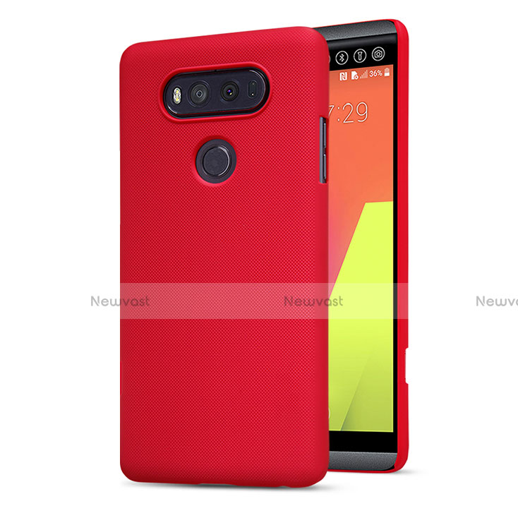 Hard Rigid Plastic Matte Finish Snap On Case M01 for LG V20 Red