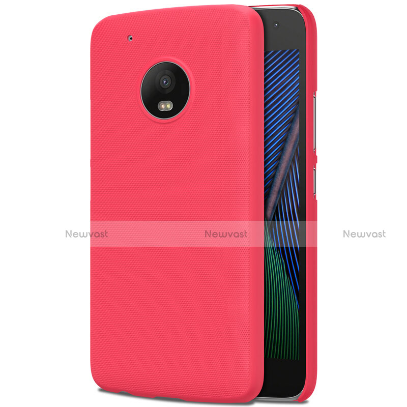 Hard Rigid Plastic Matte Finish Snap On Case M01 for Motorola Moto G5 Plus Red