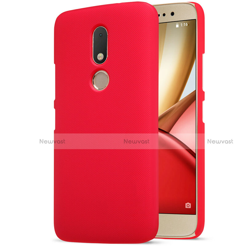 Hard Rigid Plastic Matte Finish Snap On Case M01 for Motorola Moto M XT1662 Red