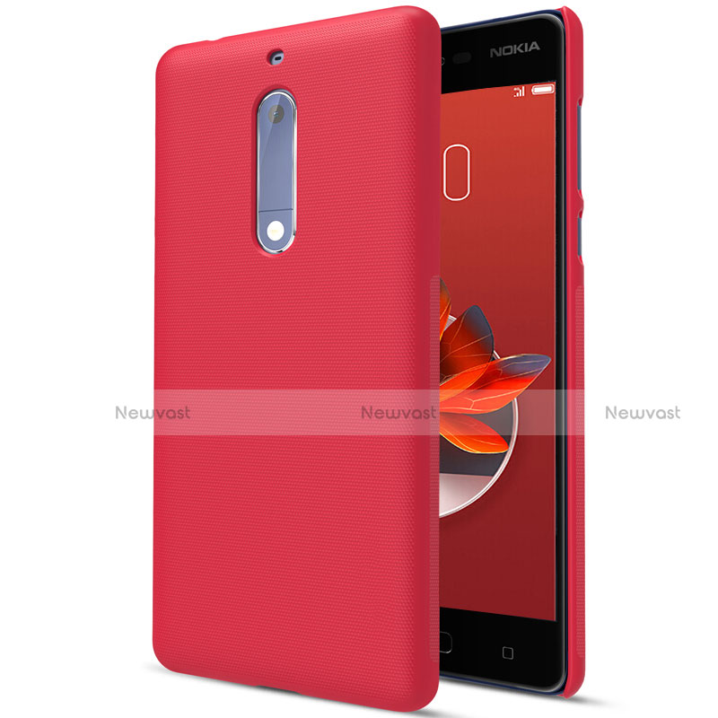 Hard Rigid Plastic Matte Finish Snap On Case M01 for Nokia 5 Red