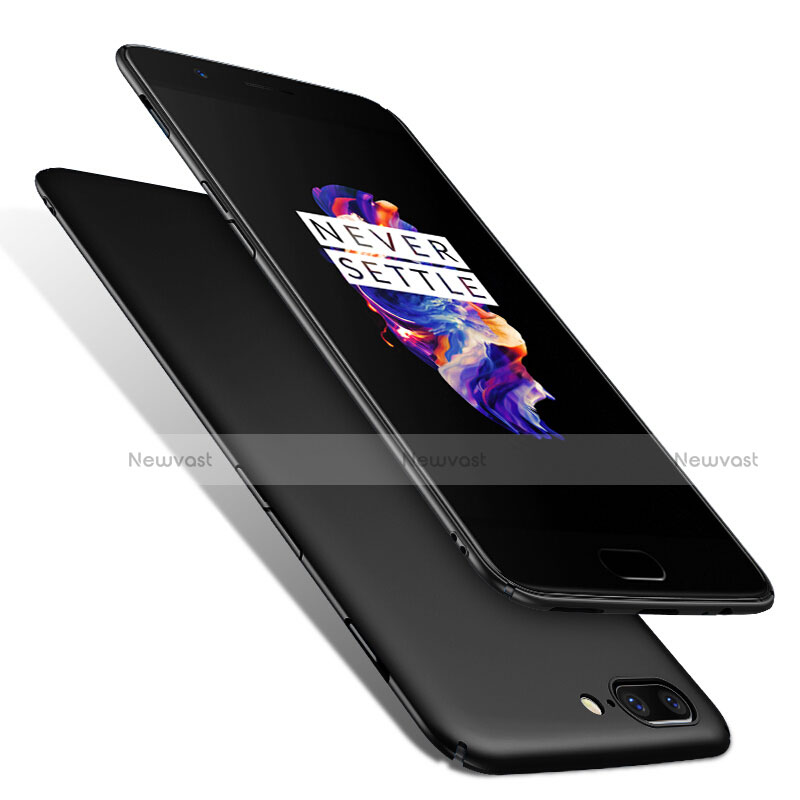 Hard Rigid Plastic Matte Finish Snap On Case M01 for OnePlus 5 Black