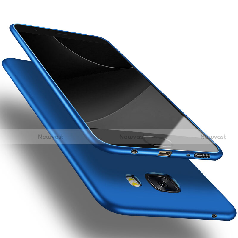Hard Rigid Plastic Matte Finish Snap On Case M01 for Samsung Galaxy C9 Pro C9000 Blue