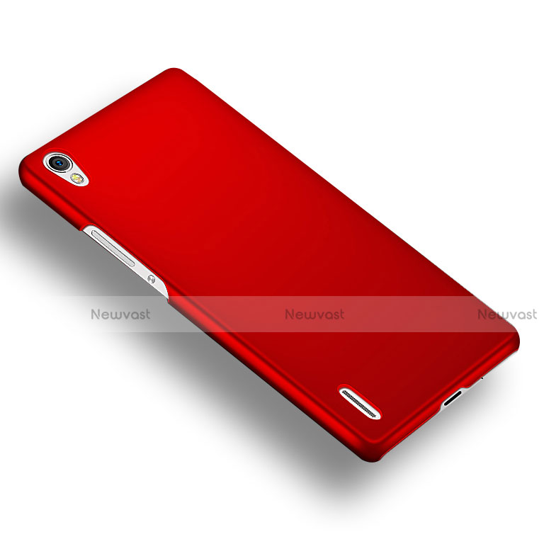 Hard Rigid Plastic Matte Finish Snap On Case M02 for Huawei Ascend P7 Red