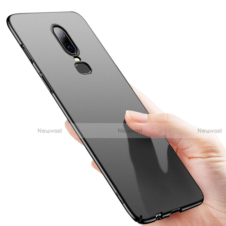 Hard Rigid Plastic Matte Finish Snap On Case M02 for OnePlus 6 Black
