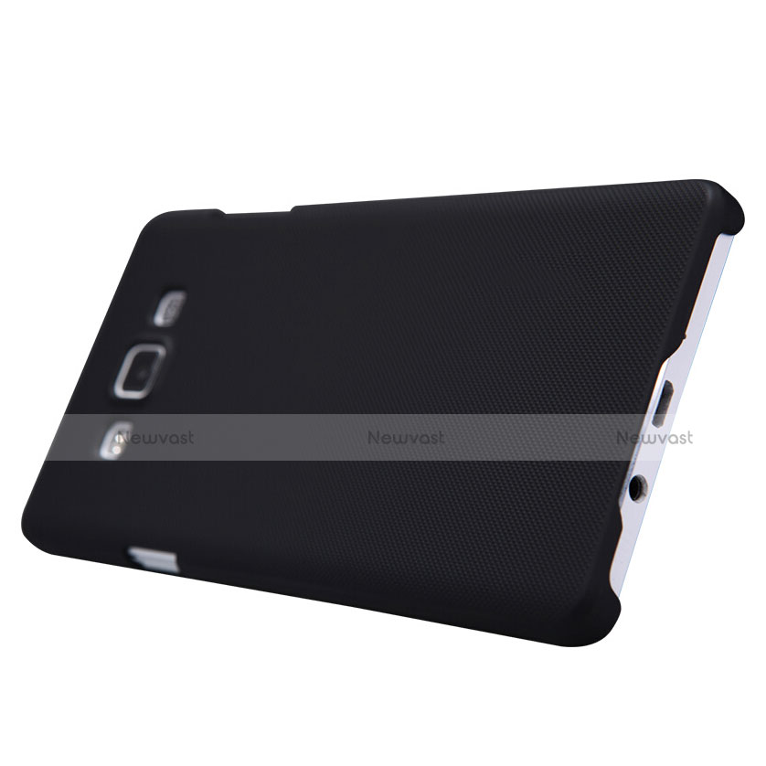 Hard Rigid Plastic Matte Finish Snap On Case M02 for Samsung Galaxy A7 Duos SM-A700F A700FD Black