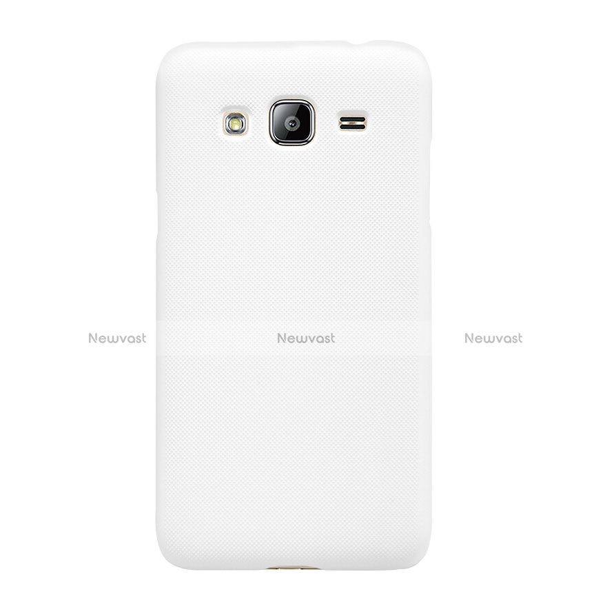 Hard Rigid Plastic Matte Finish Snap On Case M02 for Samsung Galaxy Amp Prime J320P J320M White