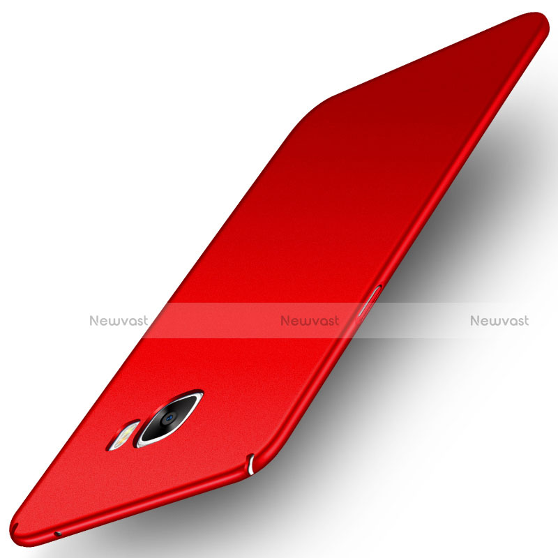 Hard Rigid Plastic Matte Finish Snap On Case M02 for Samsung Galaxy C7 Pro C7010 Red