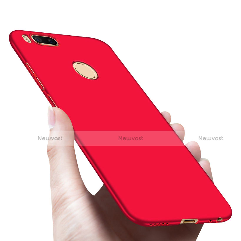 Hard Rigid Plastic Matte Finish Snap On Case M02 for Xiaomi Mi A1 Red