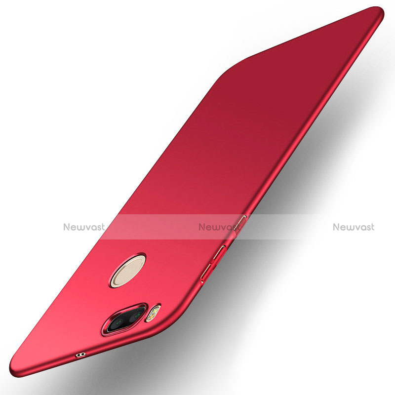 Hard Rigid Plastic Matte Finish Snap On Case M02 for Xiaomi Mi A1 Red