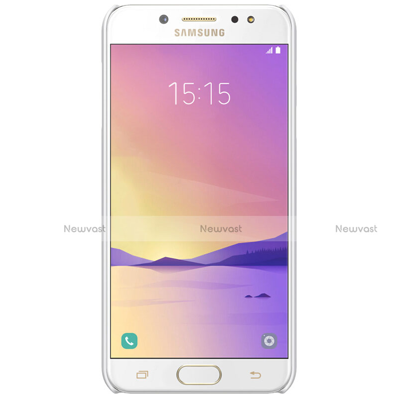 Hard Rigid Plastic Matte Finish Snap On Case M04 for Samsung Galaxy C7 (2017) White