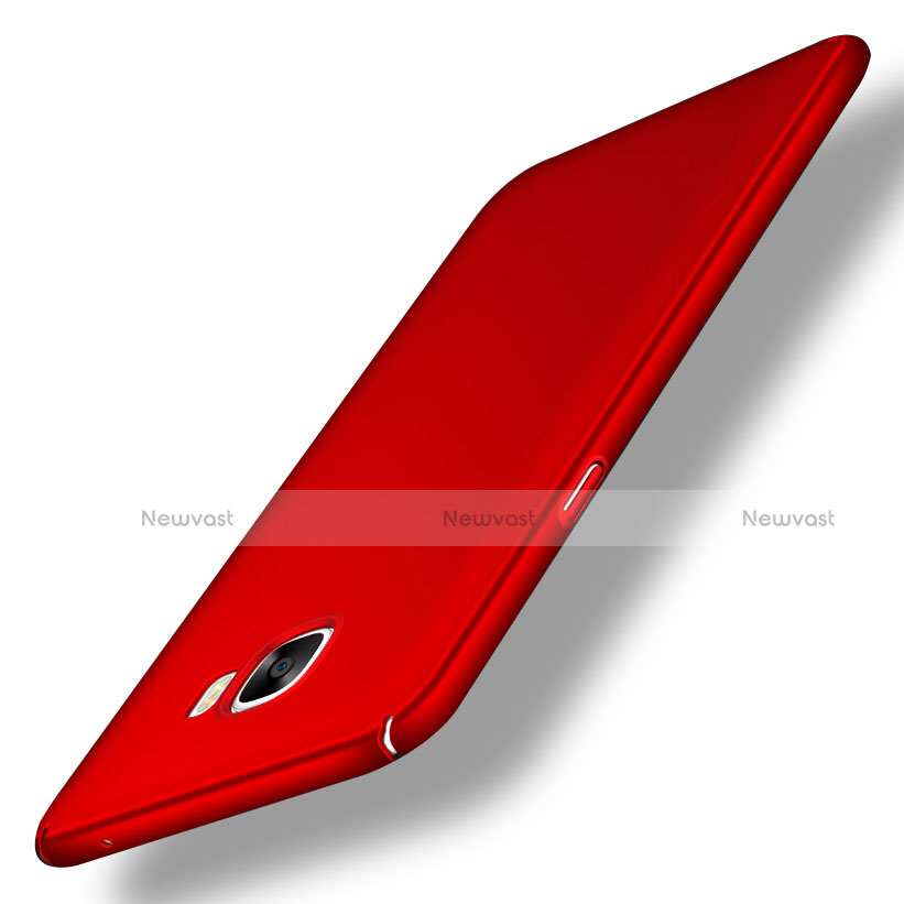 Hard Rigid Plastic Matte Finish Snap On Case M04 for Samsung Galaxy C7 SM-C7000 Red