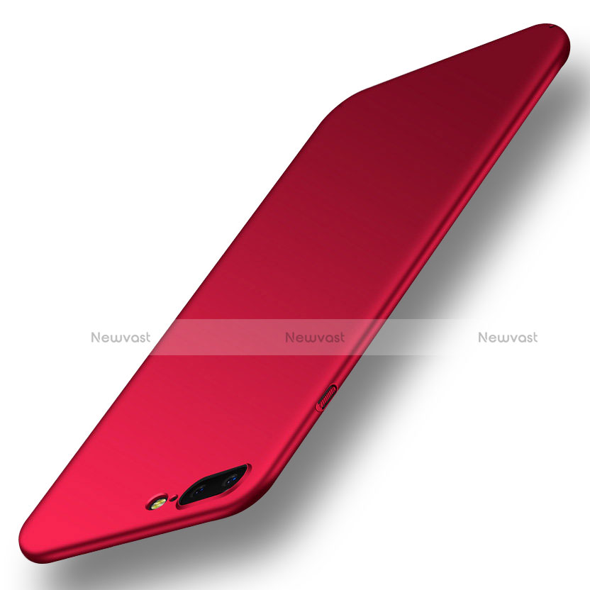 Hard Rigid Plastic Matte Finish Snap On Case M05 for OnePlus 5 Red