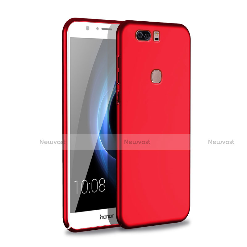 Hard Rigid Plastic Matte Finish Snap On Case M06 for Huawei Honor V8 Red