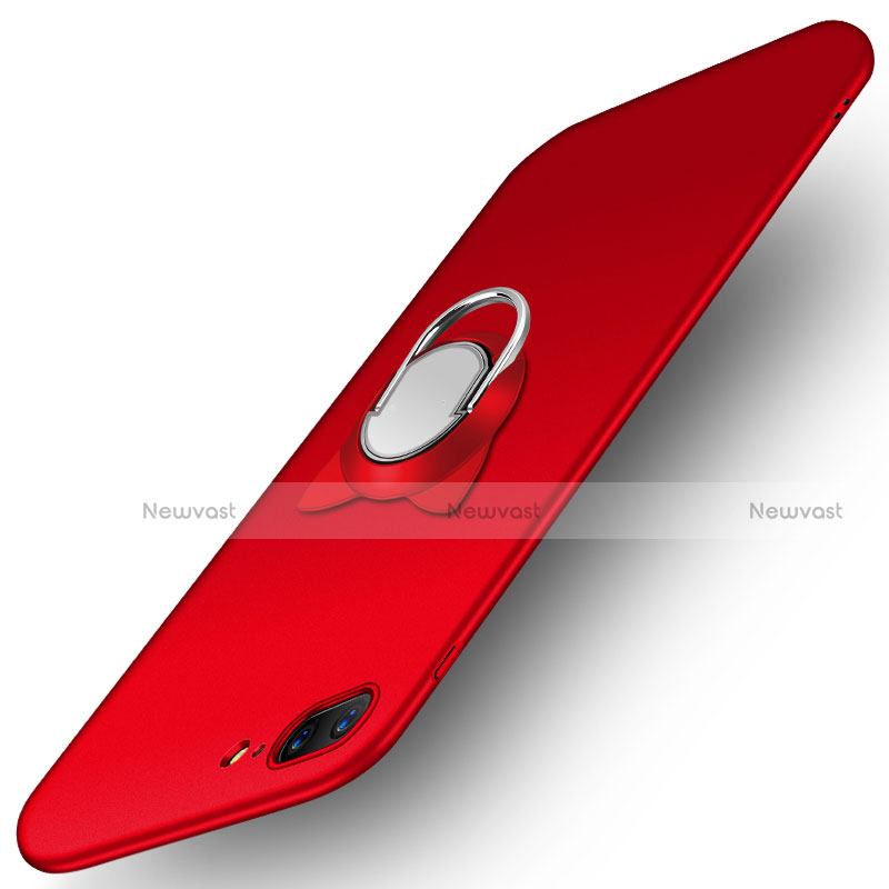 Hard Rigid Plastic Matte Finish Snap On Case M07 for Apple iPhone 8 Plus Red