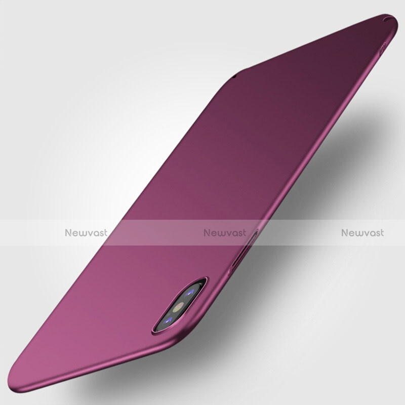 Hard Rigid Plastic Matte Finish Snap On Case M10 for Apple iPhone X Purple