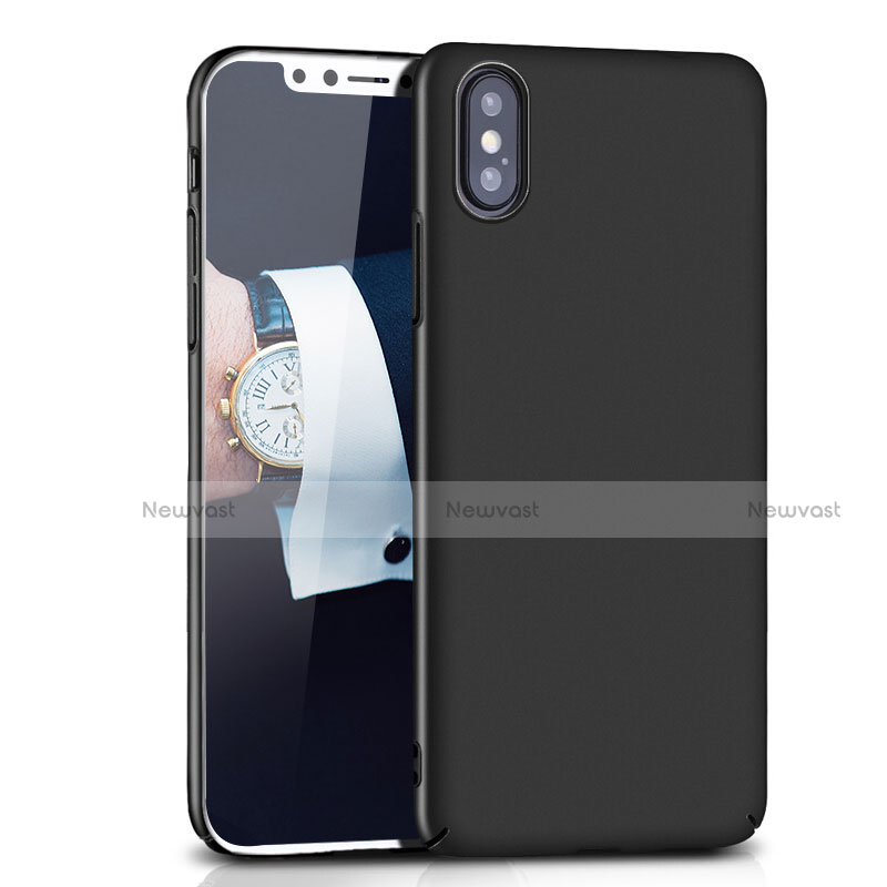 Hard Rigid Plastic Matte Finish Snap On Case M10 for Apple iPhone Xs Black