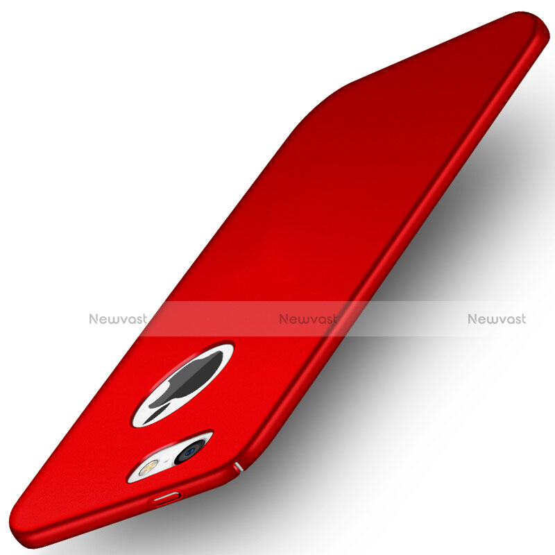 Hard Rigid Plastic Matte Finish Snap On Case P01 for Apple iPhone SE Red