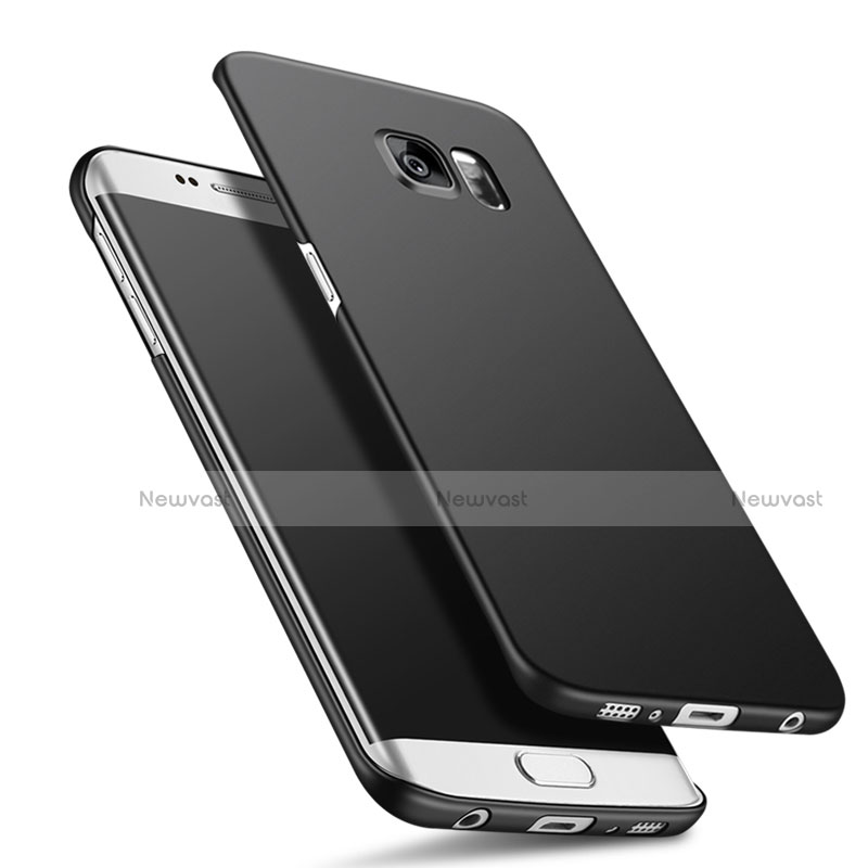 Hard Rigid Plastic Matte Finish Snap On Case Q02 for Samsung Galaxy S6 Edge+ Plus SM-G928F Black