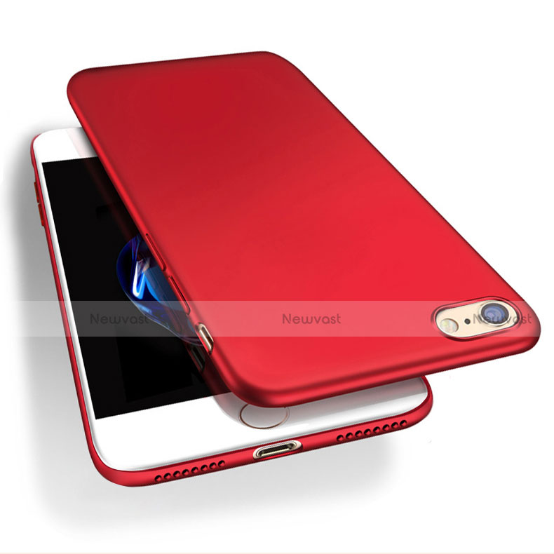 Hard Rigid Plastic Matte Finish Snap On Case Q03 for Apple iPhone 7 Red