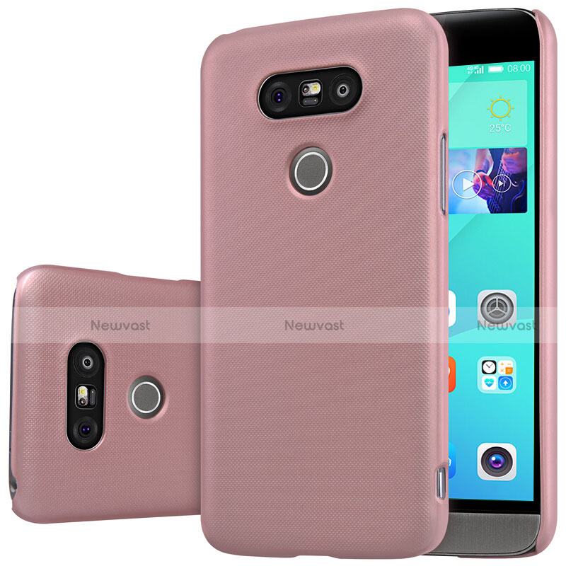 Hard Rigid Plastic Matte Finish Snap On Case R01 for LG G5 Rose Gold