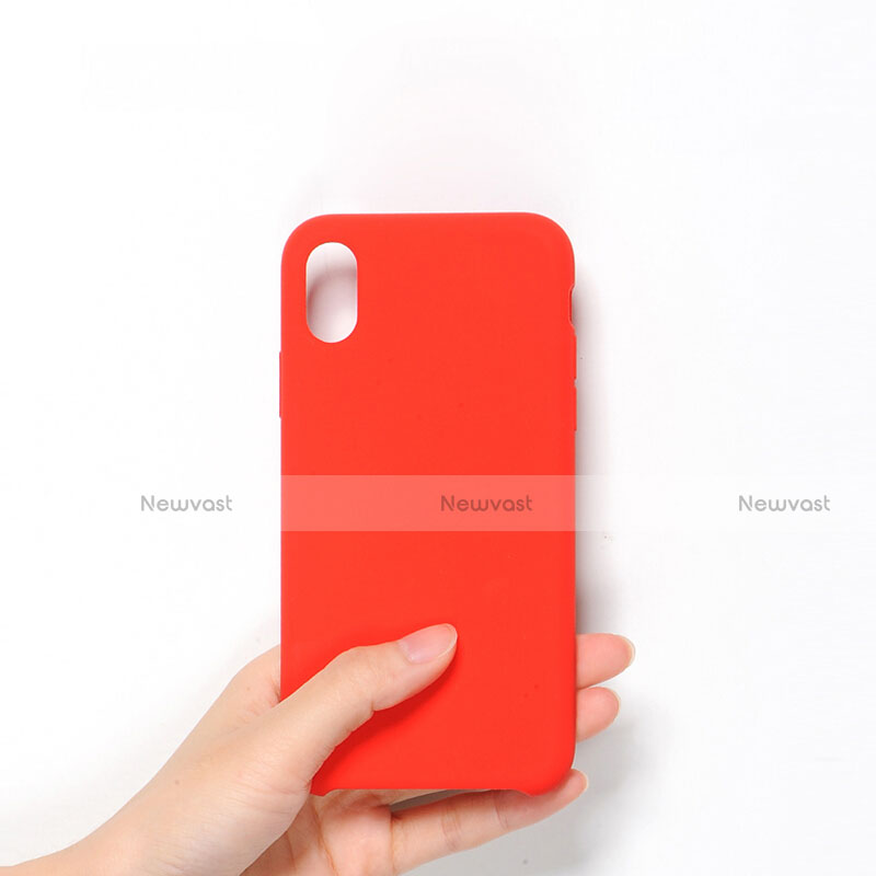 Hard Rigid Plastic Matte Finish Snap On Case S01 for Apple iPhone X Red