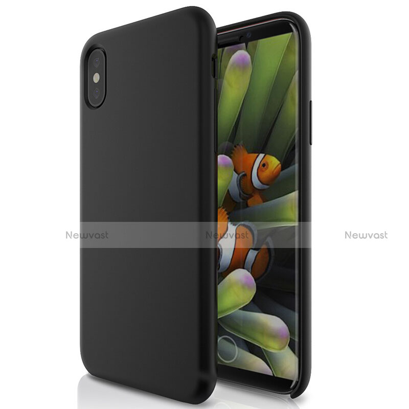 Hard Rigid Plastic Matte Finish Snap On Case S01 for Apple iPhone Xs Max Black