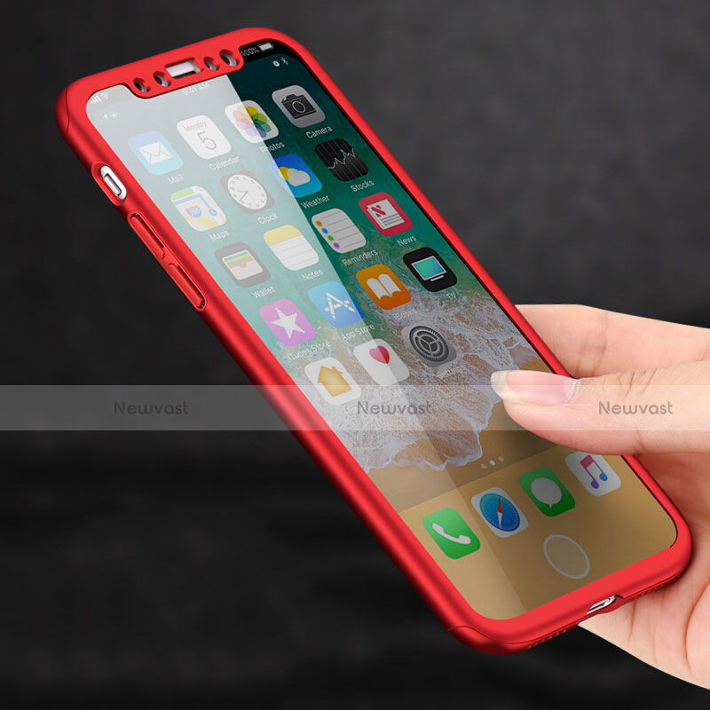 Hard Rigid Plastic Matte Finish Snap On Case S02 for Apple iPhone X Red