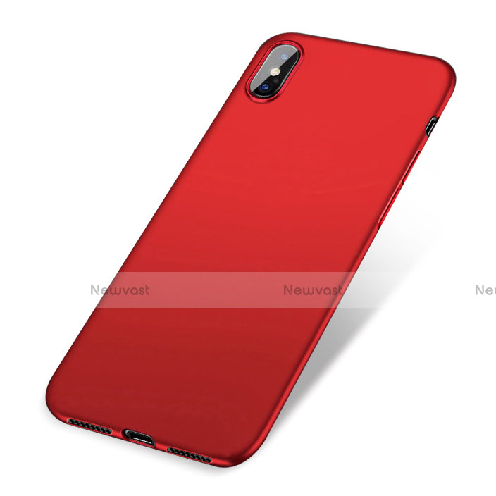 Hard Rigid Plastic Matte Finish Snap On Case W01 for Apple iPhone X Red