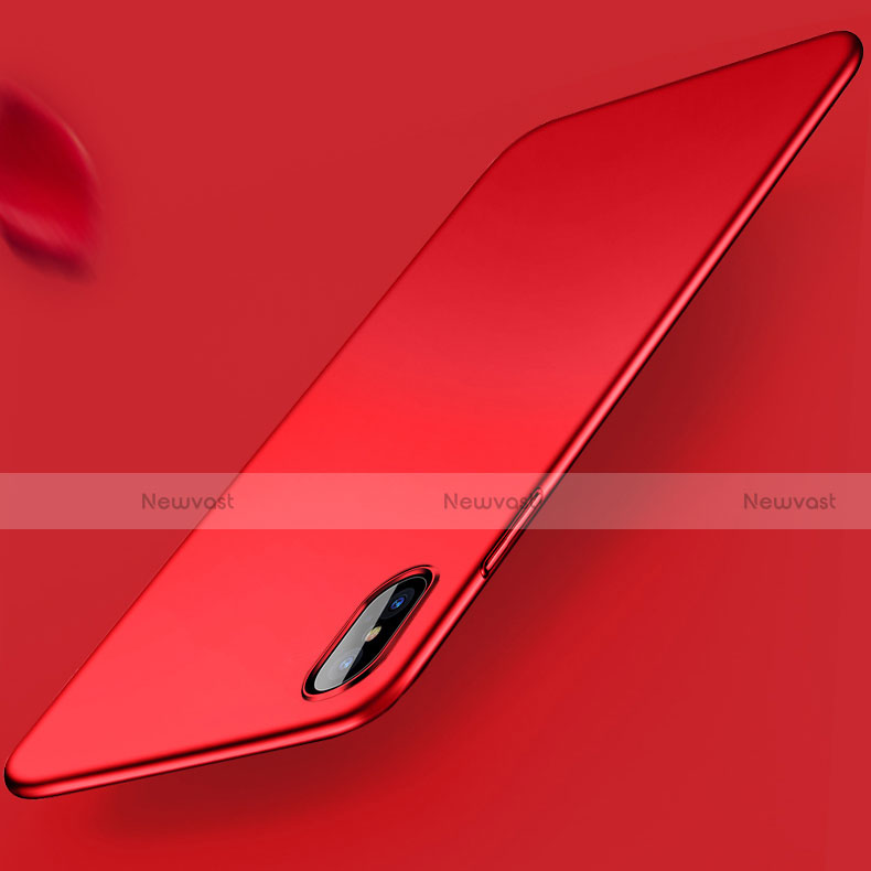 Hard Rigid Plastic Matte Finish Snap On Case W01 for Apple iPhone X Red