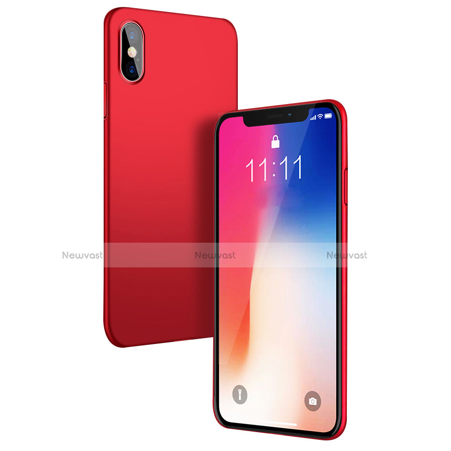 Hard Rigid Plastic Matte Finish Snap On Case W01 for Apple iPhone Xs Max Red