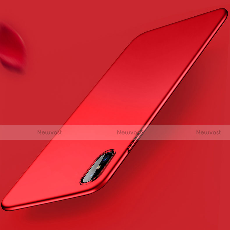 Hard Rigid Plastic Matte Finish Snap On Case W01 for Apple iPhone Xs Max Red