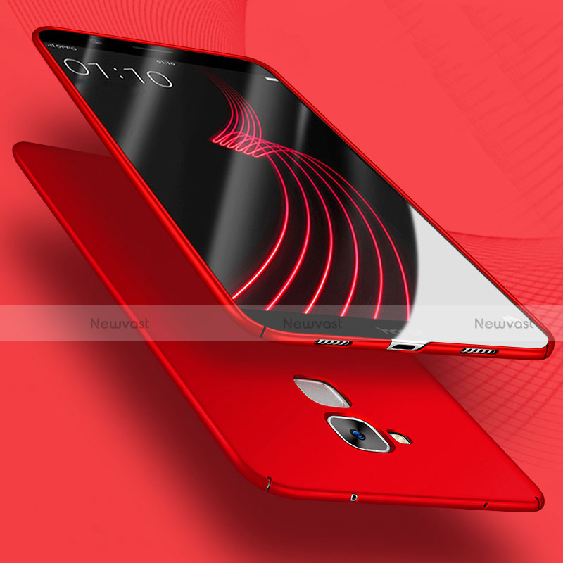 Hard Rigid Plastic Matte Finish Snap On Case with Finger Ring Stand A02 for Huawei GT3 Red