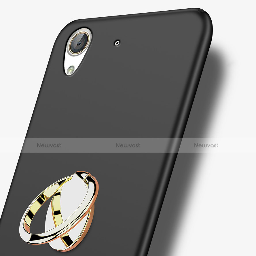 Hard Rigid Plastic Matte Finish Snap On Case with Finger Ring Stand A03 for Huawei Honor Holly 3 Black