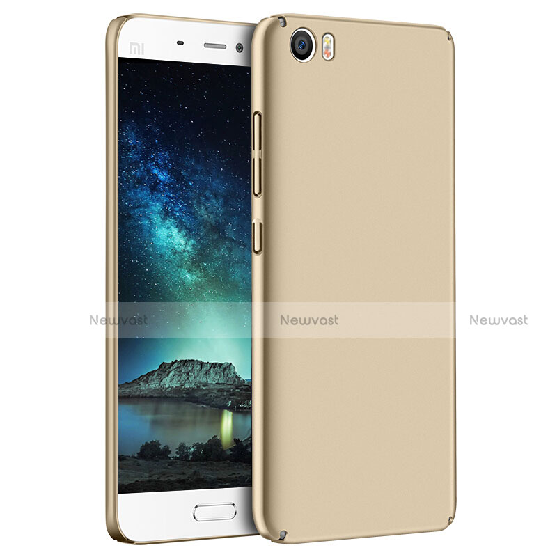 Hard Rigid Plastic Matte Finish Snap On Case with Finger Ring Stand A04 for Xiaomi Mi 5 Gold