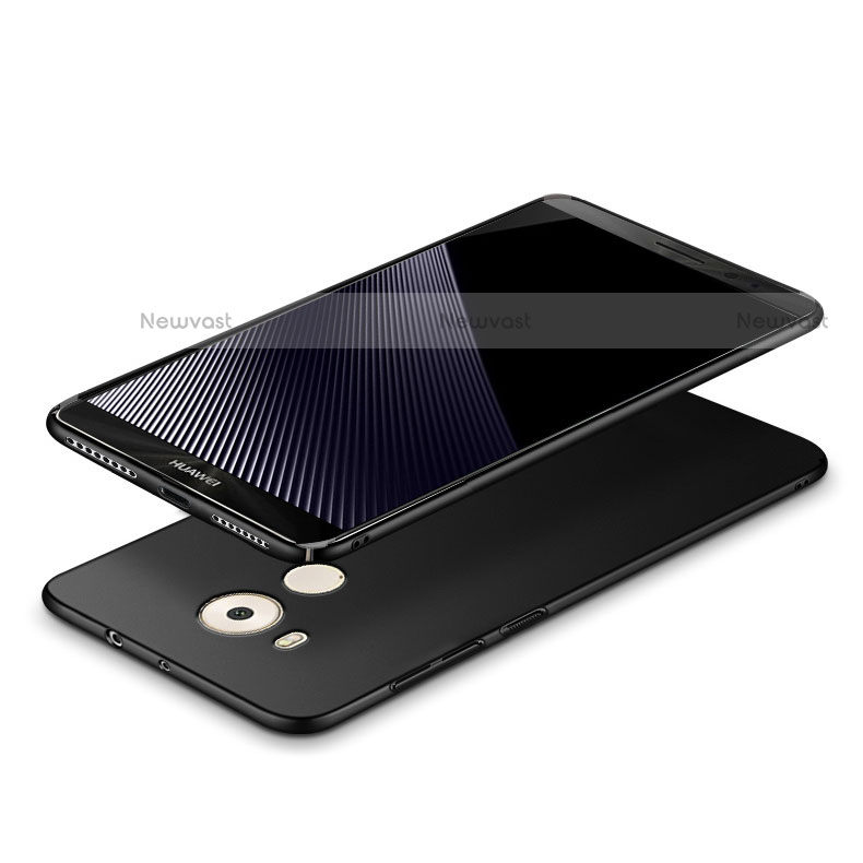 Hard Rigid Plastic Matte Finish Snap On Case with Finger Ring Stand A06 for Huawei Mate 8 Black