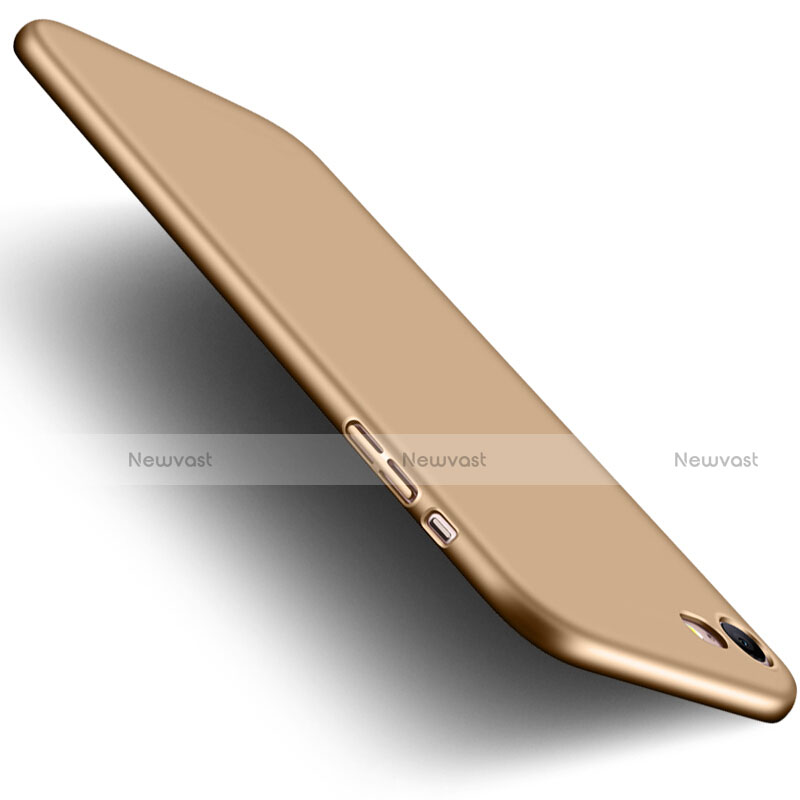 Hard Rigid Plastic Matte Finish Snap On Case with Finger Ring Stand for Apple iPhone 8 Gold