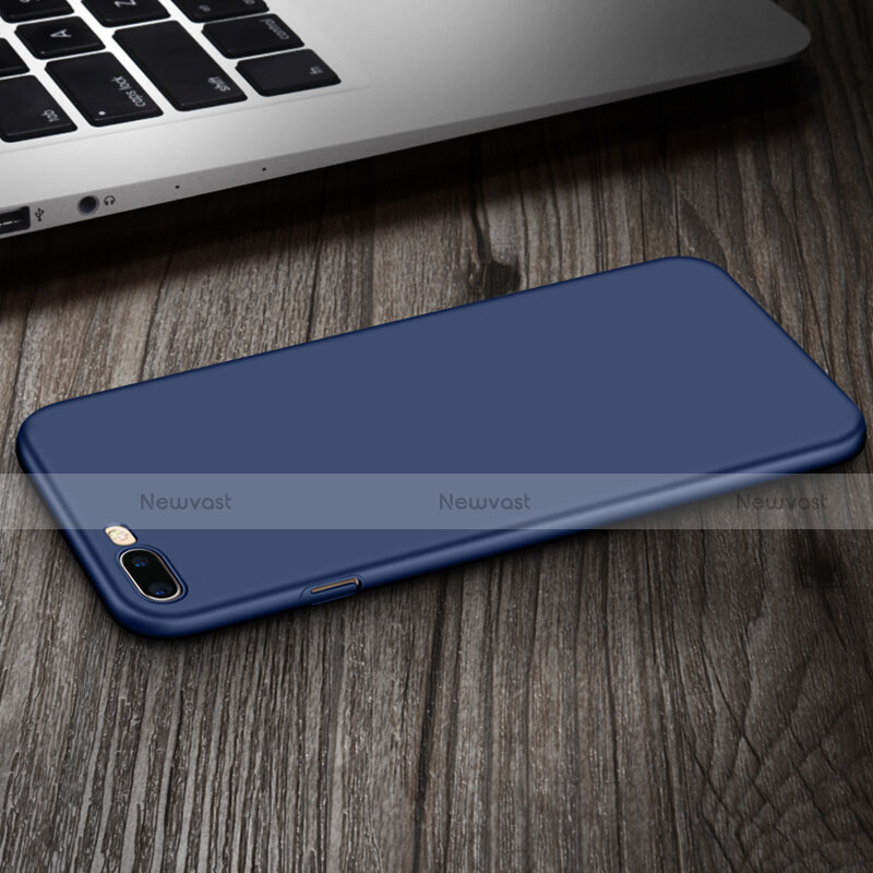 Hard Rigid Plastic Matte Finish Snap On Case with Finger Ring Stand for Apple iPhone 8 Plus Blue