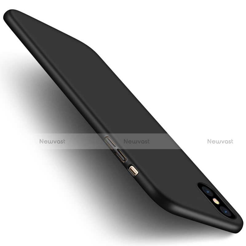 Hard Rigid Plastic Matte Finish Snap On Case with Finger Ring Stand for Apple iPhone Xs Black