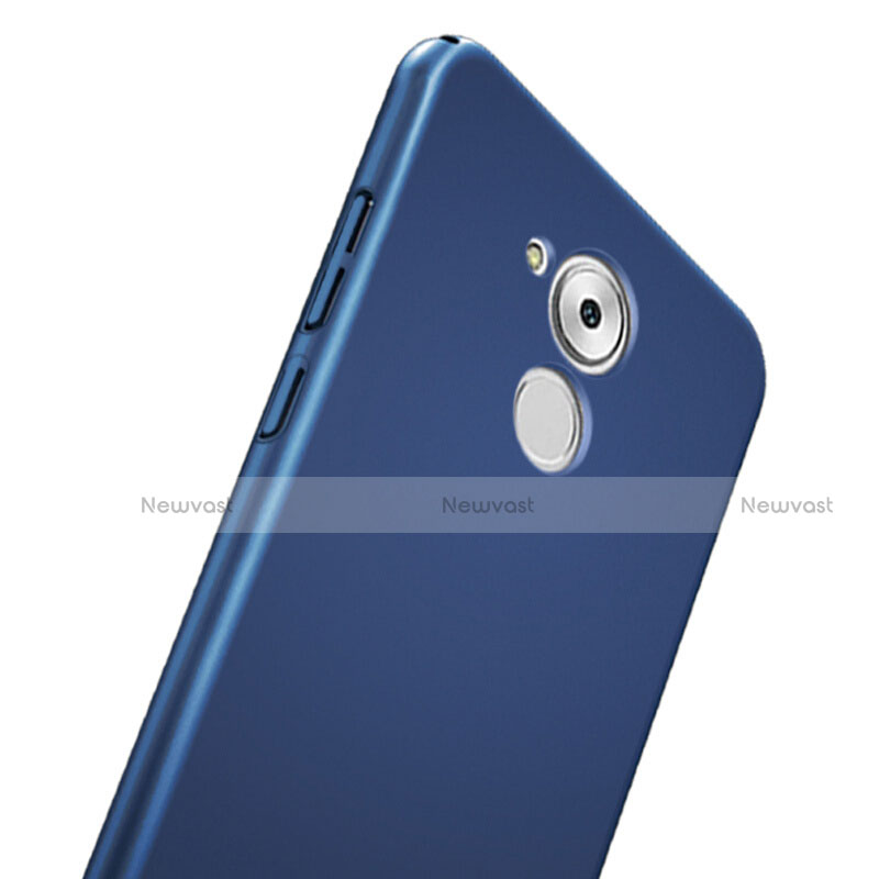 Hard Rigid Plastic Matte Finish Snap On Case with Finger Ring Stand for Huawei Enjoy 6S Blue