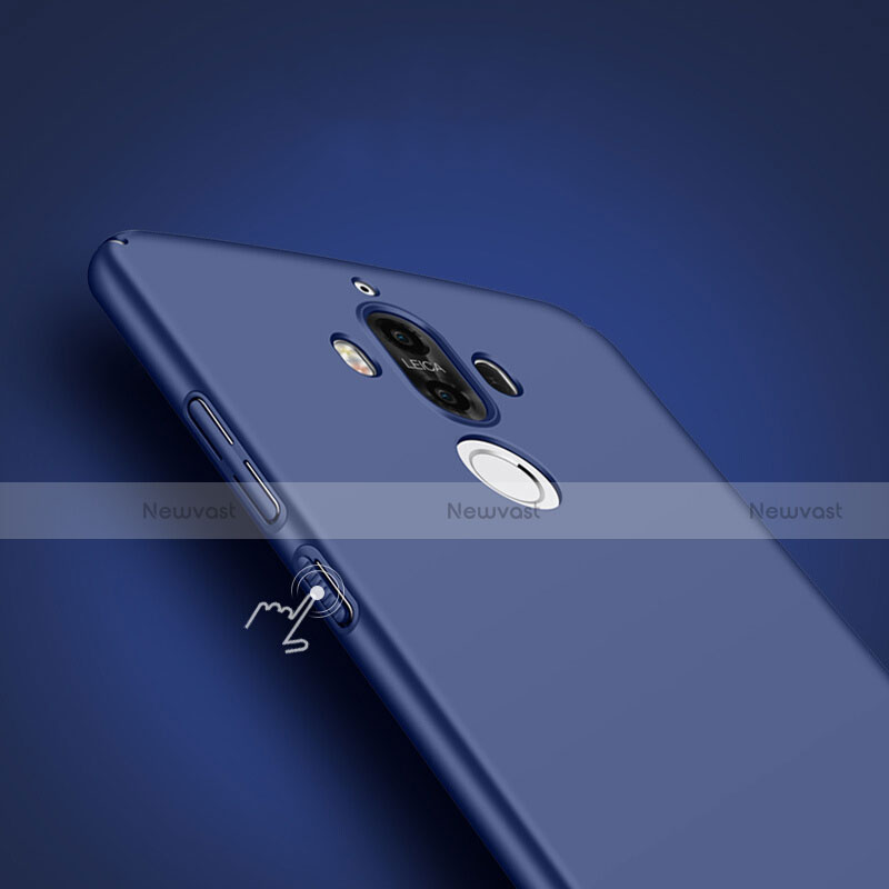 Hard Rigid Plastic Matte Finish Snap On Case with Finger Ring Stand for Huawei Mate 9 Blue