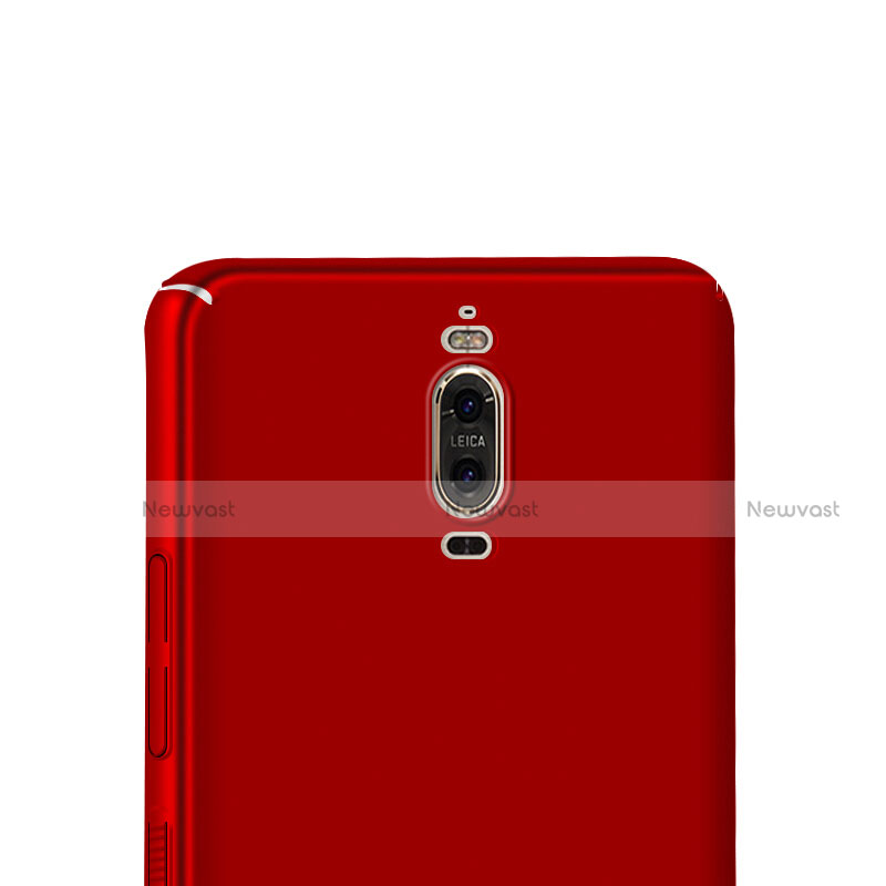 Hard Rigid Plastic Matte Finish Snap On Case with Finger Ring Stand for Huawei Mate 9 Pro Red