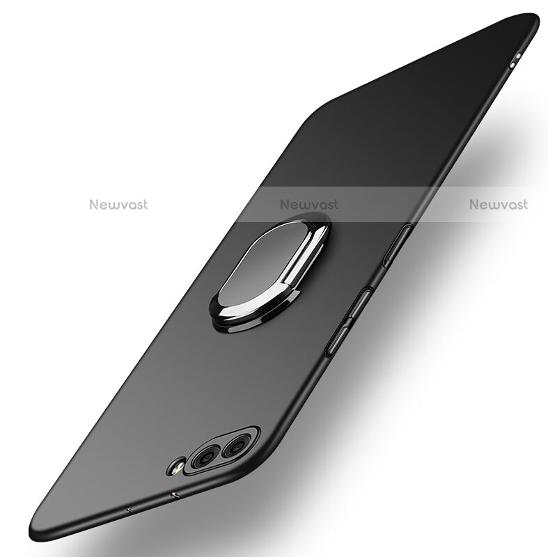 Hard Rigid Plastic Matte Finish Snap On Case with Finger Ring Stand for Huawei Nova 2S Black