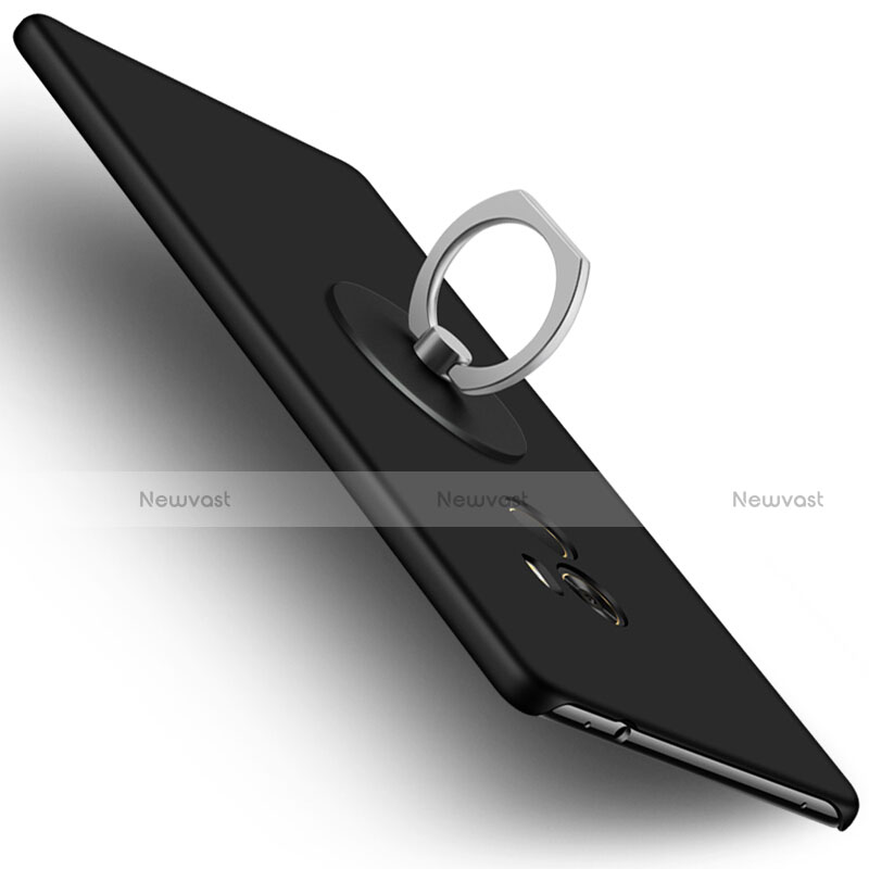 Hard Rigid Plastic Matte Finish Snap On Case with Finger Ring Stand for Xiaomi Mi Mix Black