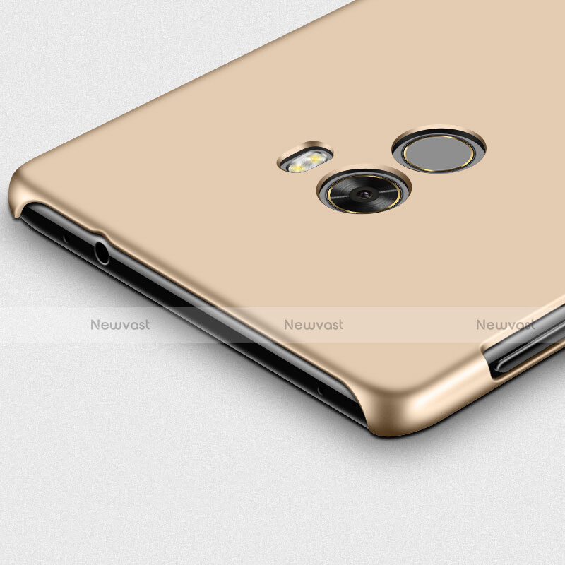 Hard Rigid Plastic Matte Finish Snap On Case with Finger Ring Stand for Xiaomi Mi Mix Gold