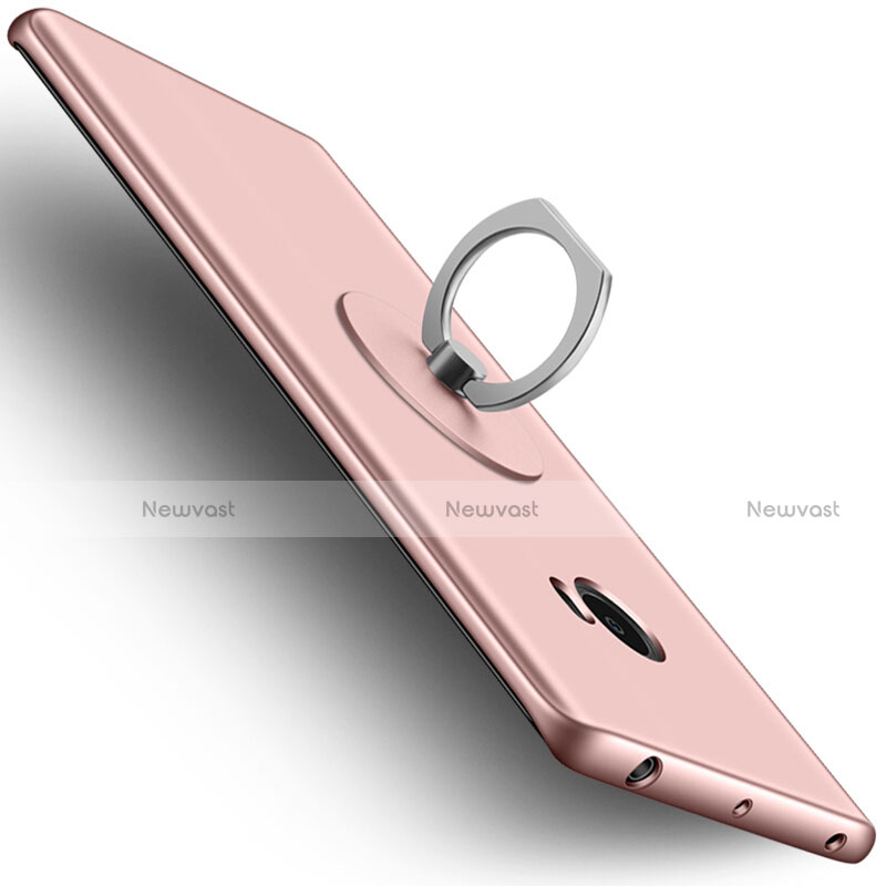 Hard Rigid Plastic Matte Finish Snap On Case with Finger Ring Stand for Xiaomi Mi Note 2 Special Edition Rose Gold