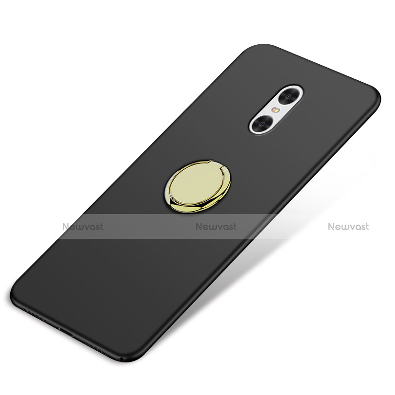 Hard Rigid Plastic Matte Finish Snap On Case with Finger Ring Stand for Xiaomi Redmi Pro Black