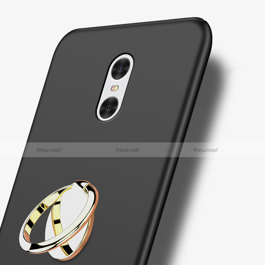 Hard Rigid Plastic Matte Finish Snap On Case with Finger Ring Stand for Xiaomi Redmi Pro Black