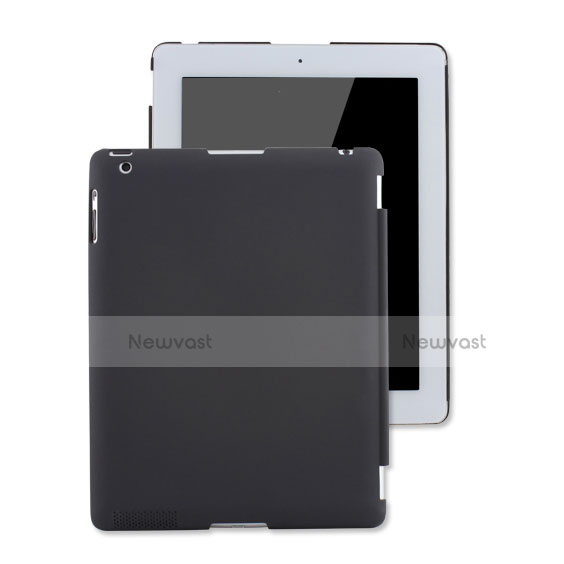 Hard Rigid Plastic Matte Finish Snap On Cover for Apple iPad 3 Black