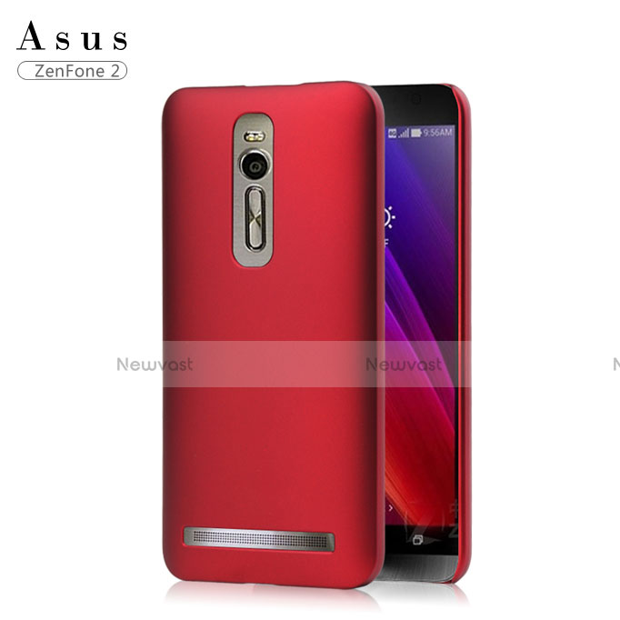 Hard Rigid Plastic Matte Finish Snap On Cover for Asus Zenfone 2 ZE551ML ZE550ML Red