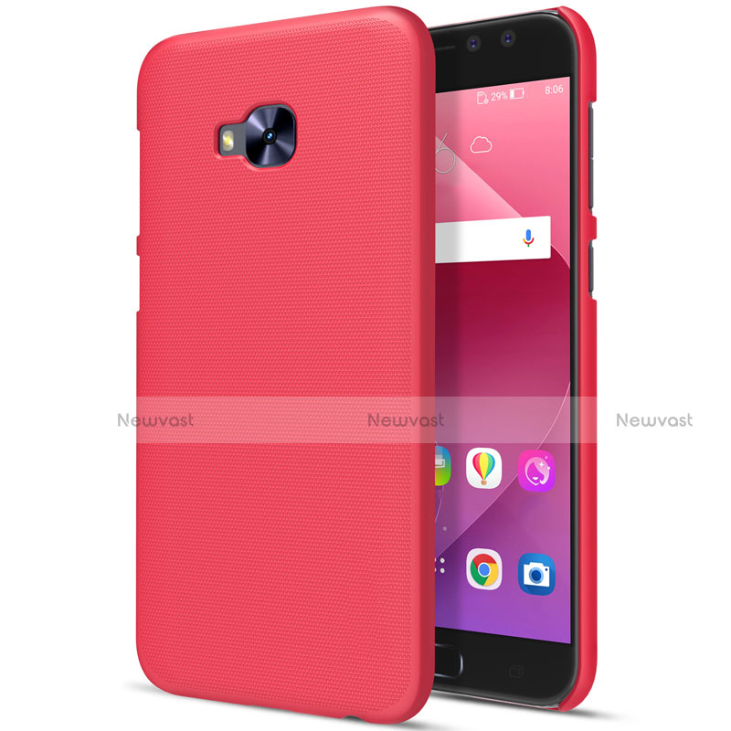 Hard Rigid Plastic Matte Finish Snap On Cover for Asus Zenfone 4 Selfie Pro Red